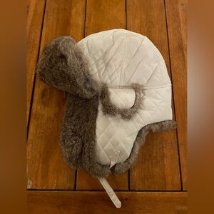 Surell White Rabbit Fur Trooper Hat One Size Women’s